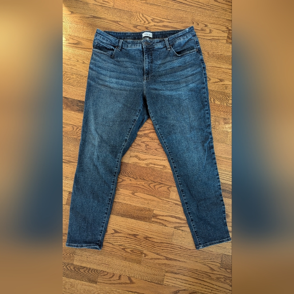 Pistola Skinny Blue Jeans Denim High Rise Stretch Style P67317MTW-MDY Plus 18W